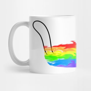 Cat Rainbow Fire LGBT Pride Month Support Mug